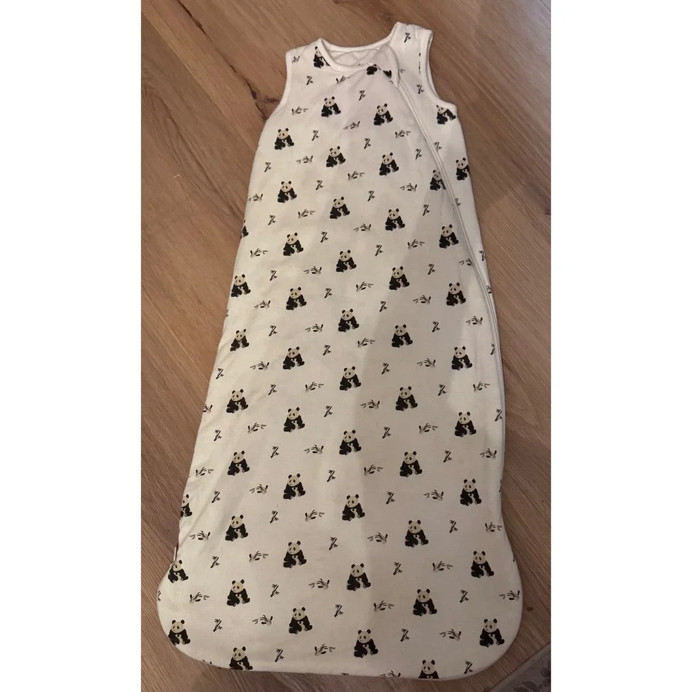 Kyte Baby Panda Bamboo Sleep Bag Medium White Black Wearable Blanket